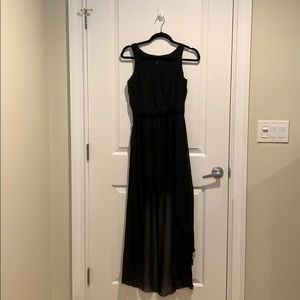 Black high low dress